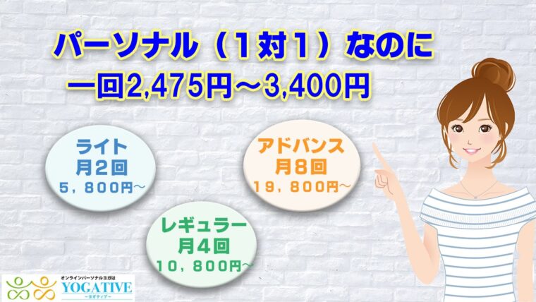 ヨガティブ料金