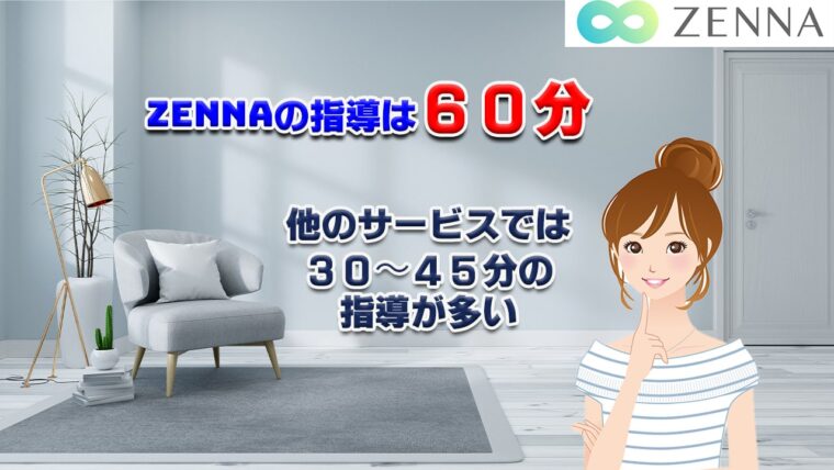 ZENNAは60分レッスン